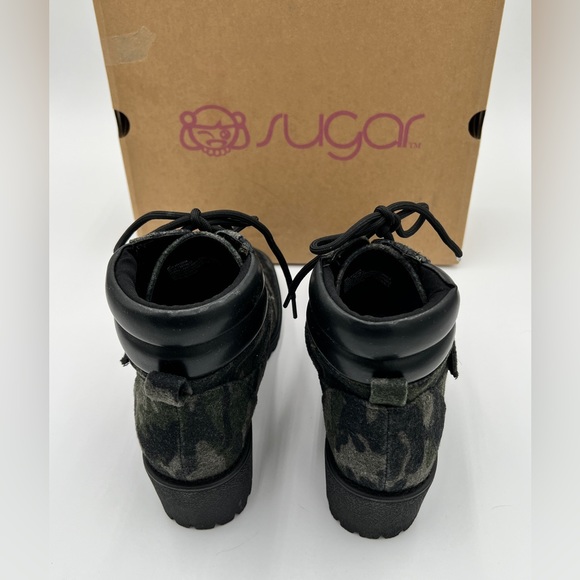 SUGAR - Myisha Camo Lug Sole Lifestyle Motorcycle Boots - Picture 4 of 7